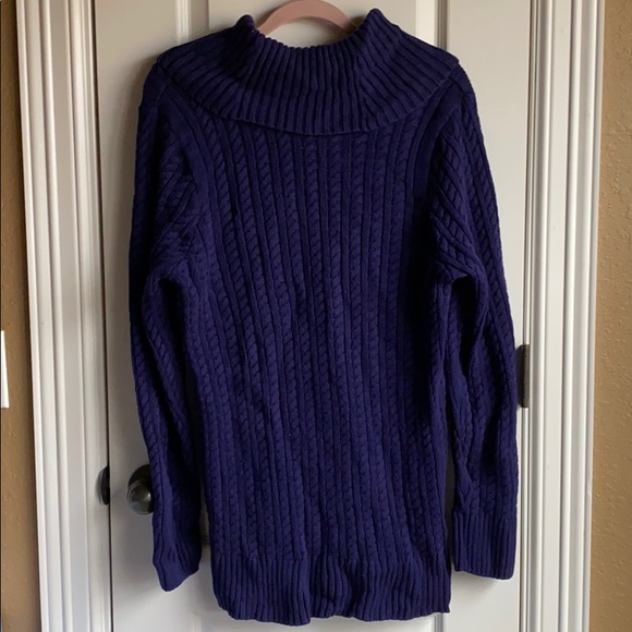 Wainscott Royal Blue/Purple Cowl Neck Sweater - Picture 5 of 5
